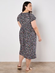 Apricot Multi Garden Floral Milkmaid Midi Dress - Image 8 of 8