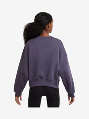 Nike Purple Raisin Club Fleece Boxy Crewneck Sweatshirt - Image 2 of 3