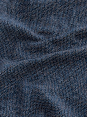 Navy Blue Brushed Texture 100% Cotton Long Sleeve Shirt - Image 7 of 7