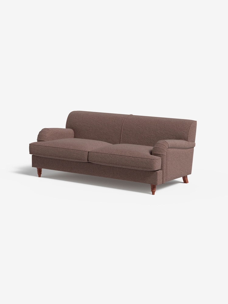 MADE.COM Basket Weave Dusky Pink Orson 3 Seater Sofa - Image 1 of 3