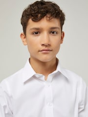 Trutex White Slim Fit Long Sleeve 3 Pack School Shirts - Image 4 of 7
