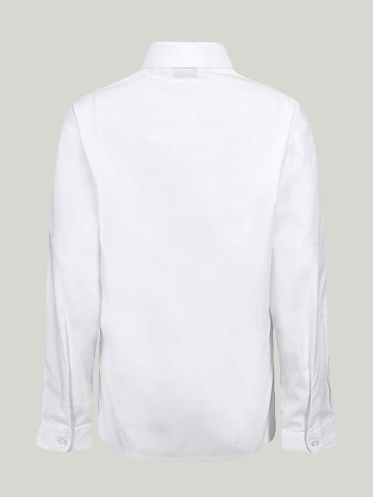 Trutex White Slim Fit Long Sleeve 3 Pack School Shirts - Image 7 of 7