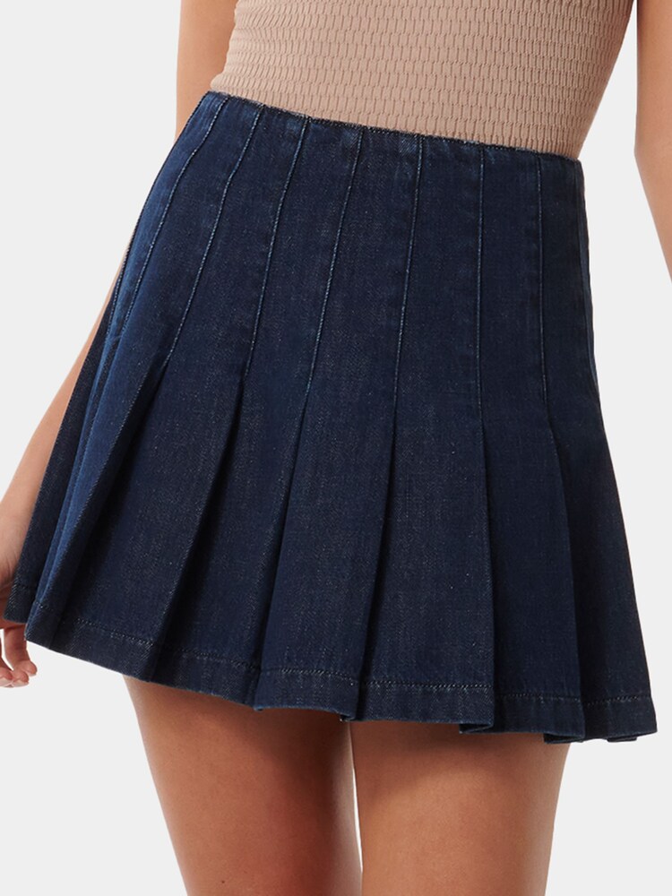 Forever New Blue Chelsea 100% Cotton Denim Mini Skirt - Image 1 of 5