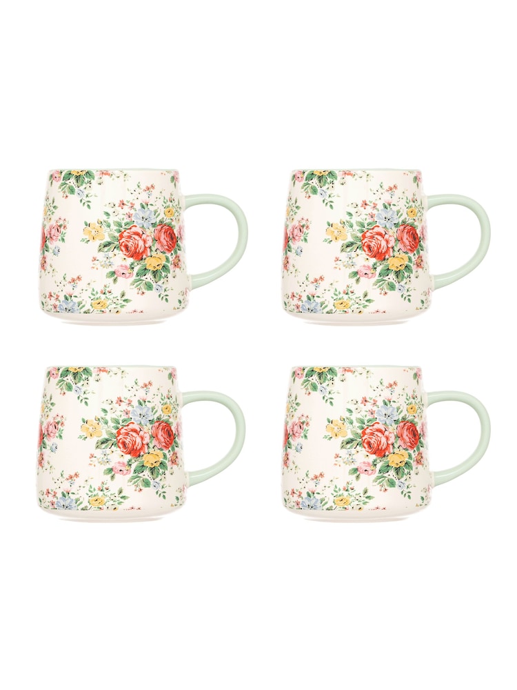 Cath Kidston Green Feels Like Home Billie Mug Set Of 4 - Image 3 of 3