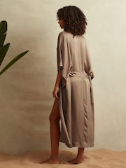 Reiss Mink Nell Textured Belted Kimono - Image 3 of 4
