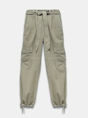 Mint Velvet Green Cotton Cargo Trousers - Image 7 of 9
