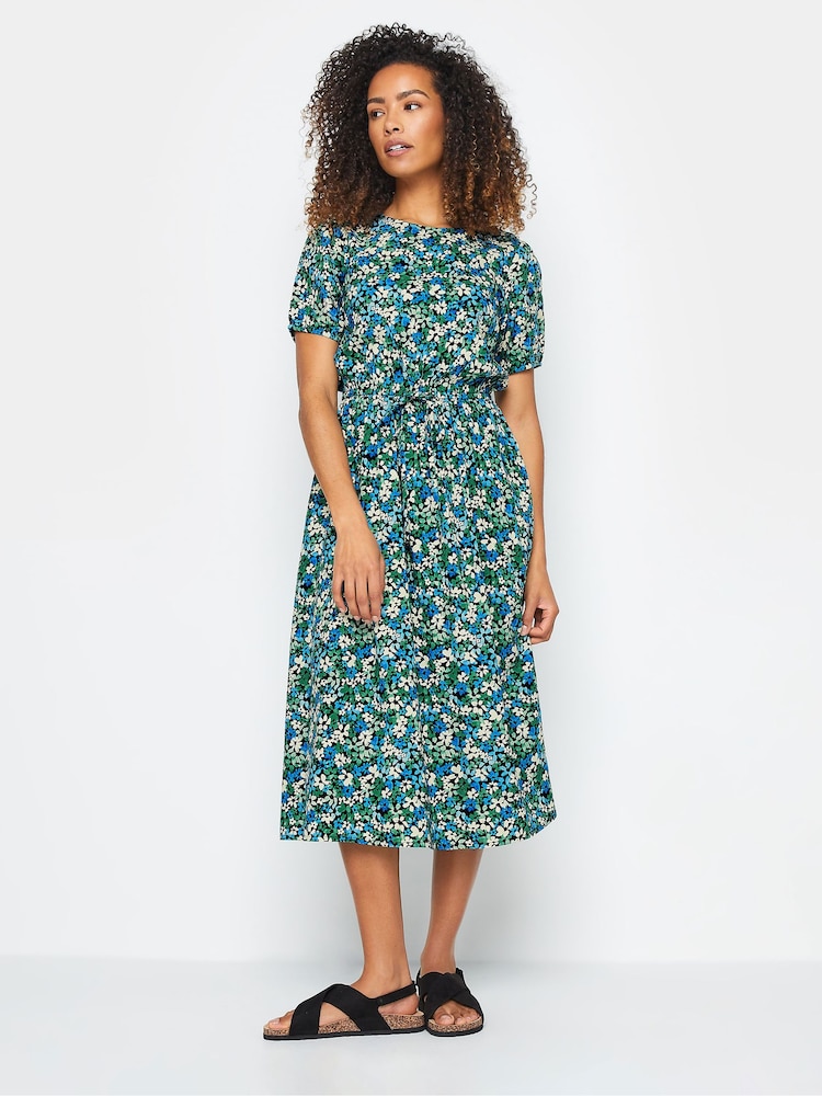 M&Co Green Floral Printed Dress - Image 1 of 4