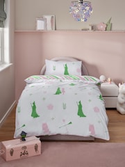 Pink/Green Wicked Single Duvet Cover and Pillowcase Set - Image 1 of 8