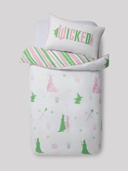 Pink/Green Wicked Single Duvet Cover and Pillowcase Set - Image 7 of 8
