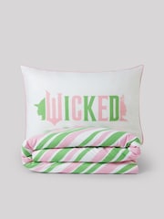 Pink/Green Wicked Single Duvet Cover and Pillowcase Set - Image 8 of 8