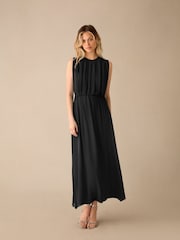 Ro&Zo Black Gathered Waist Lucia Maxi Dress - Image 1 of 4