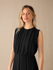 Ro&Zo Black Gathered Waist Lucia Maxi Dress - Image 2 of 4