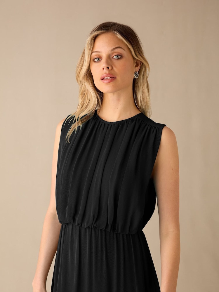 Ro&Zo Black Gathered Waist Lucia Maxi Dress - Image 2 of 4