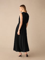 Ro&Zo Black Gathered Waist Lucia Maxi Dress - Image 4 of 4
