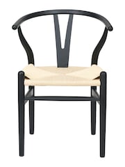 Pacific Black Beech Wood and Natural Rope Dining Chair - Image 2 of 6