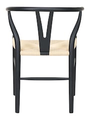 Pacific Black Beech Wood and Natural Rope Dining Chair - Image 5 of 6