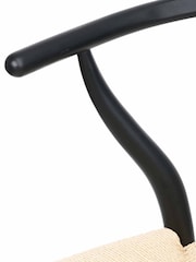 Pacific Black Beech Wood and Natural Rope Dining Chair - Image 6 of 6