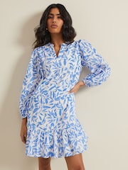Phase Eight Blue Hermoine Cotton Swing Dress - Image 1 of 7