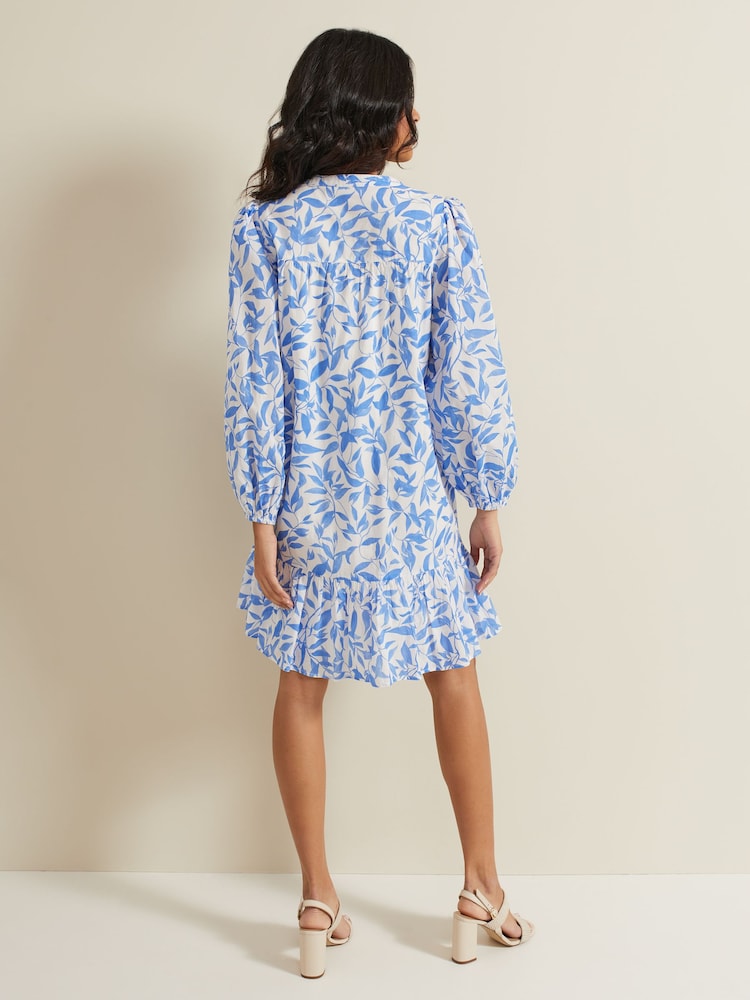 Phase Eight Blue Hermoine Cotton Swing Dress - Image 2 of 7
