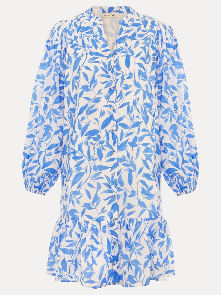 Phase Eight Blue Hermoine Cotton Swing Dress - Image 7 of 7