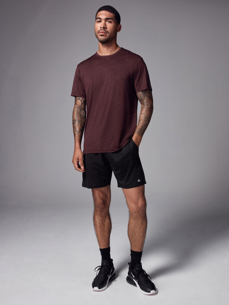 Burgundy Red Active Gym Training T-Shirt - Image 2 of 10