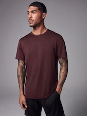 Burgundy Red Active Gym Training T-Shirt - Image 3 of 10