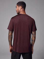 Burgundy Red Active Gym Training T-Shirt - Image 4 of 10