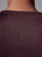 Burgundy Red Active Gym Training T-Shirt - Image 5 of 10