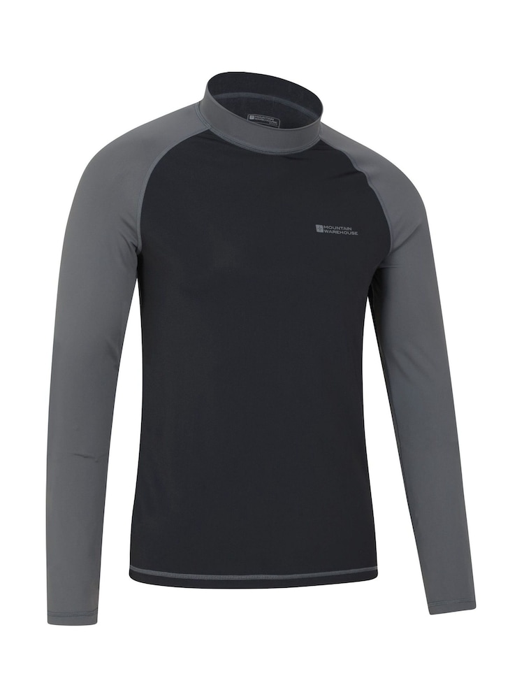 Mountain Warehouse Black Mens Long Sleeve Rash Vest - Image 2 of 4