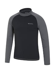 Mountain Warehouse Black Mens Long Sleeve Rash Vest - Image 3 of 4