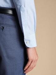 Camo azul - Camisas eCharles Tyrwhitt algodão Slim Fit Noiron Linen - Imagem 3 de 6