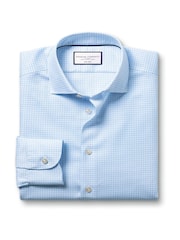 Camo azul - Camisas eCharles Tyrwhitt algodão Slim Fit Noiron Linen - Imagem 4 de 6