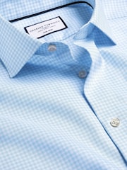 Camo azul - Camisas eCharles Tyrwhitt algodão Slim Fit Noiron Linen - Imagem 5 de 6