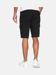 Threadbare Black Blend Belted Cargo Shorts - Image 2 of 4