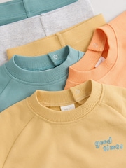 Schriftzug, leuchtende Farben - Sweat-Oberteil und Leggings, 6-teiliges Baby-Set, 100 % Baumwolle - Bild 11 von 13