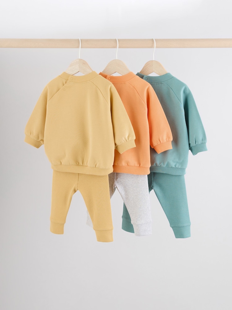 Bright Slogan 100% Cotton Sweat Top and Leggings 6 Piece Baby Set - Image 2 of 13 Bright Slogan 100% Cotton Sweat Top and Leggings 6 Piece Baby Set - Image 2 of 13
