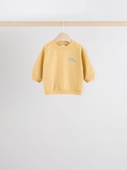 Schriftzug, leuchtende Farben - Sweat-Oberteil und Leggings, 6-teiliges Baby-Set, 100 % Baumwolle - Bild 3 von 13