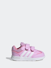 adidas White/Pink Kids Tensaur Switch Shoes - Image 1 of 8