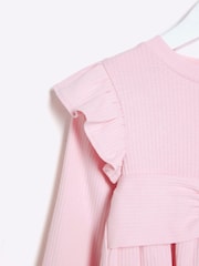 River Island Pink River Island Girls BowsPeplum Kickflare Set - Image 4 of 5