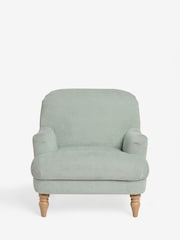 Laura Ashley Baron Chenille Pale Grey Green Clipsham Accent Chair - Image 3 of 8
