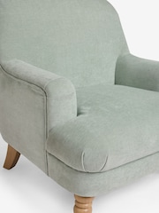 Laura Ashley Baron Chenille Pale Grey Green Clipsham Accent Chair - Image 7 of 8