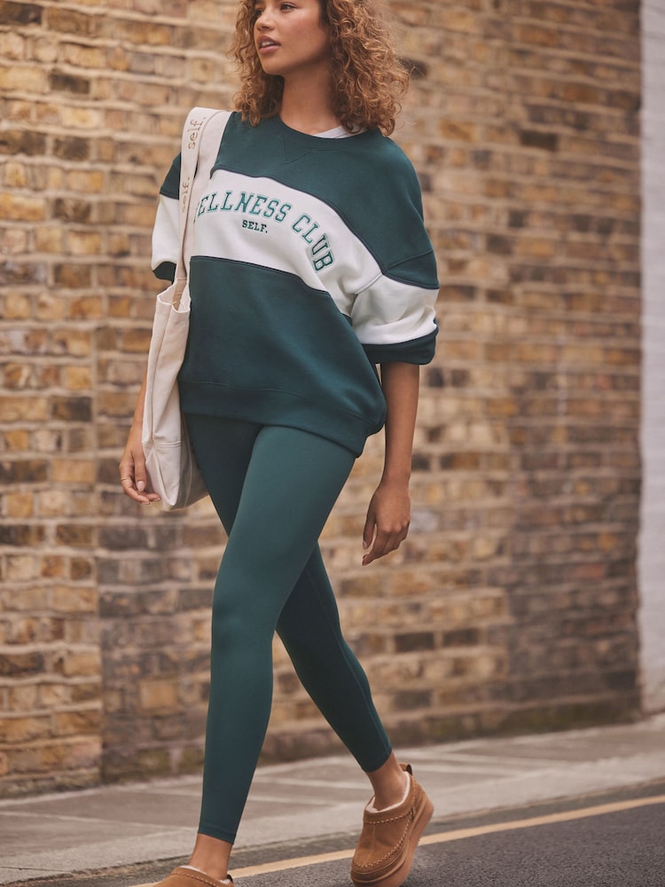 self. Dark Green High Waist Leggings - Image 2 of 8