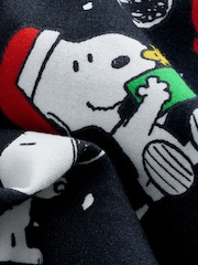 Black Snoopy Short Sleeve Christmas Print Shirt - Image 7 of 7