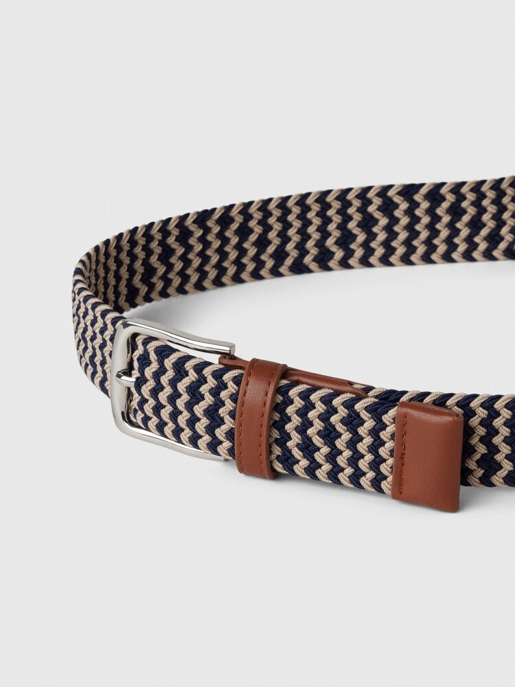 Gap Navy Blue Braided Vegan Leather Belt - Image 2 of 3