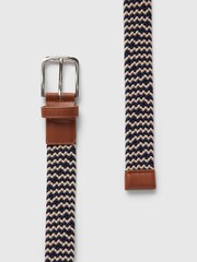 Gap Navy Blue Braided Vegan Leather Belt - Image 3 of 3