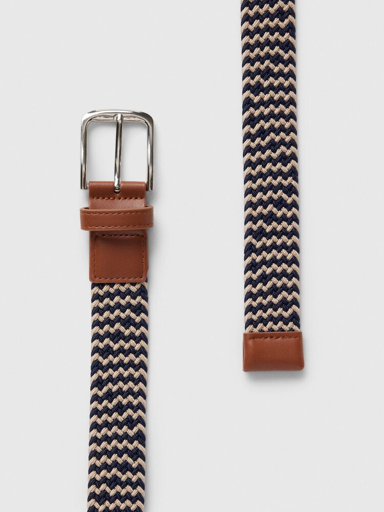 Gap Navy Blue Braided Vegan Leather Belt - Image 3 of 3