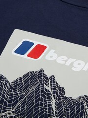Berghaus Blue Mountain Lineation Short Sleeve 100% Cotton T-Shirt - Image 8 of 10