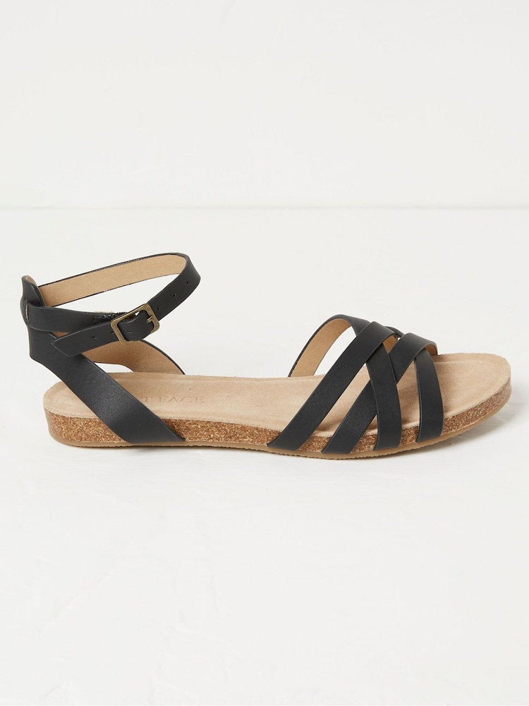 FatFace Beth Black Sandals - Image 1 of 3