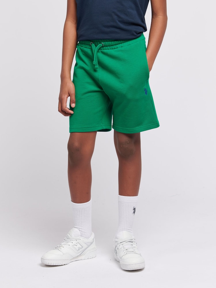U.S. Polo Assn. Green Boys 100% Cotton Double Horsemen Sweat Shorts - Image 1 of 8
