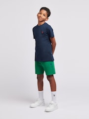 U.S. Polo Assn. Green Boys 100% Cotton Double Horsemen Sweat Shorts - Image 4 of 8